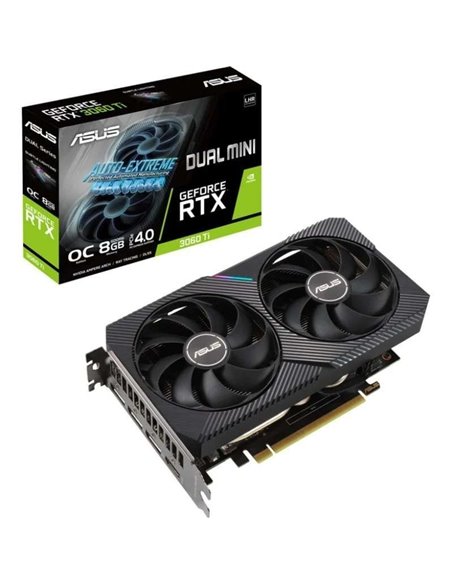 Asus DUAL GeForce RTX 3060 Ti V2 MINI OC Edition LHR 8GB GDDR6 Tarjeta Gráfica
