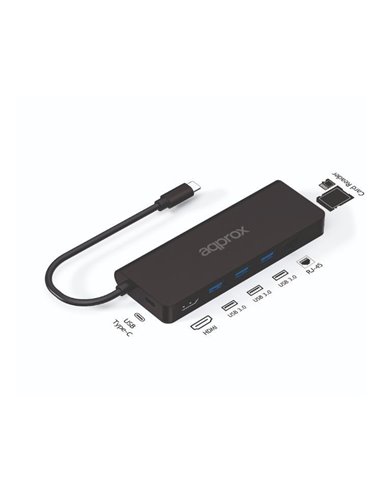 Approx APPC53 Hub USB-C 8 en 1 con HDMI