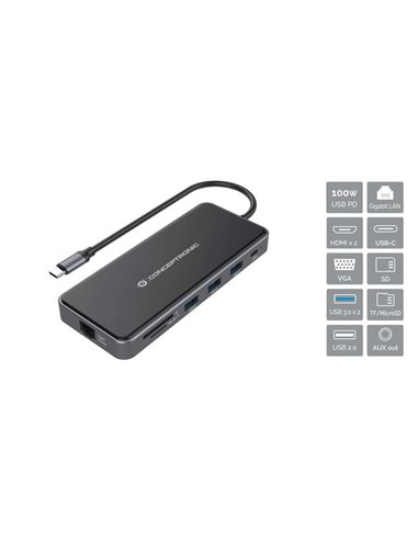 Conceptronic DONN15G Docking Station 12 en 1