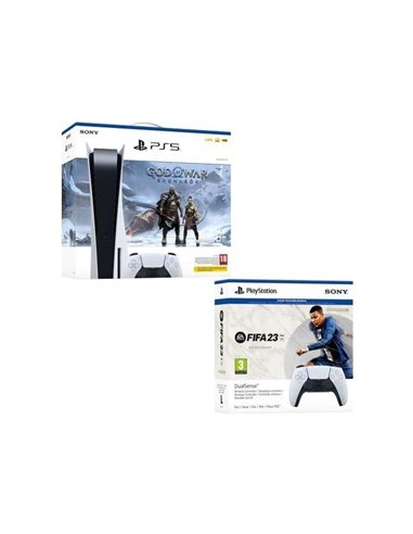 Sony Consola PS5 Pack Gof of War Digital + FIFA 23 Digital con DualSense